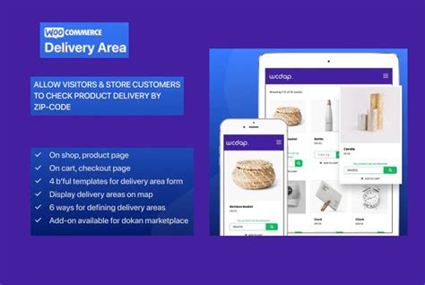 woocommerce delivery area.